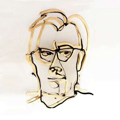 Gerard broocheinink Gerard brooche in ink Pams Lab